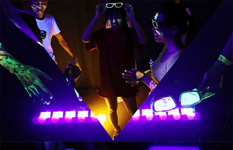 UV stage light LED violet dj laser light club disco lighting for Halloween party purple par stage effect lights (9)