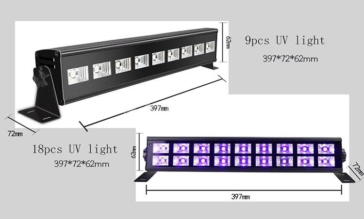 UV dmx stage light LED violet dj laser light club disco wallwash lighting for Halloween party remote purple par light (8)