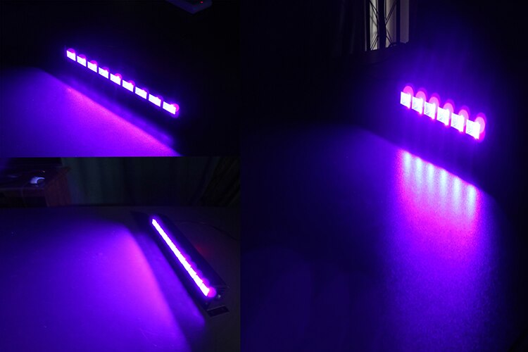 UV dmx stage light LED violet dj laser light club disco wallwash lighting for Halloween party remote purple par light (12)