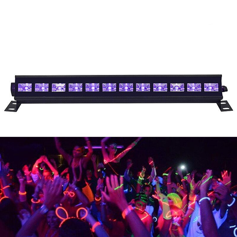 Ultraviolet Black Stage Lights 6 Led 9Leds 12 Led DJ Sound Active Bar Laser Projector Wall Washer Strobe UV Lamp For Party Decor (7)