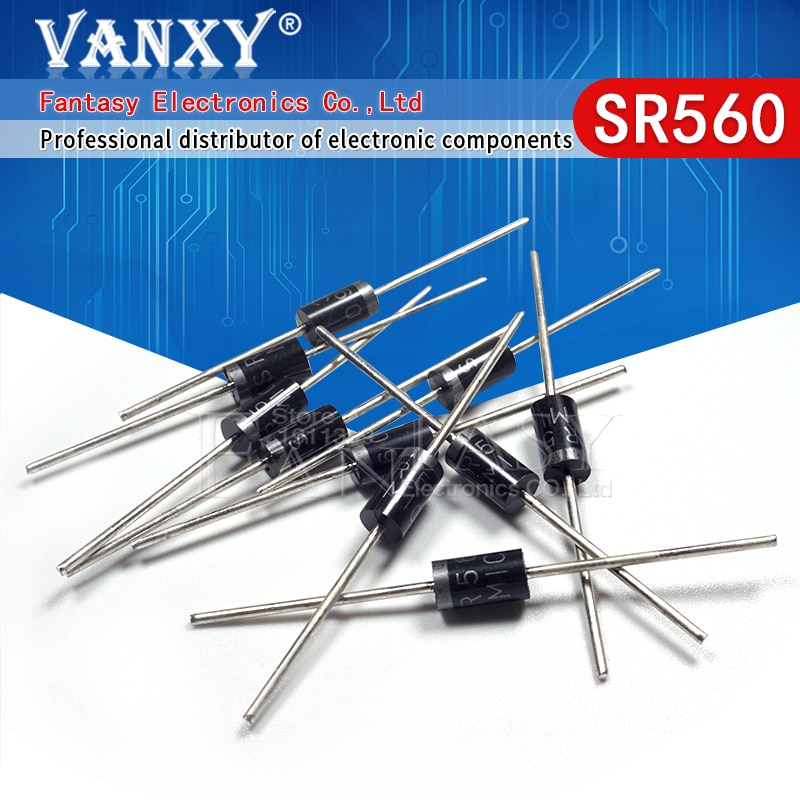 20PCS SR560 60V 5A SB560 DO-15 Schottky Diode - LaserSE