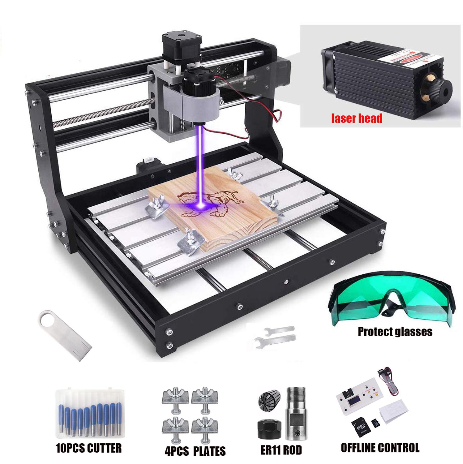 Cnc 3018 Pro Grbl Control Er11 Diy Mini Cnc Machine 3 Axis Pcb Milling Machine Wood Router Laser 