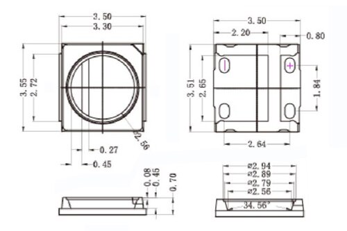 台湾东贝3535冷白2W-6V